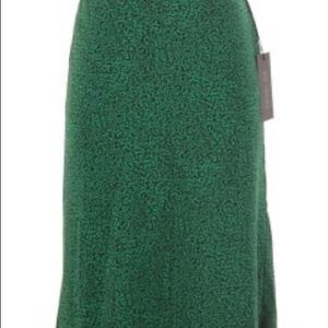 Rachel Zoe Green Animal Print Mid Length Skirt
